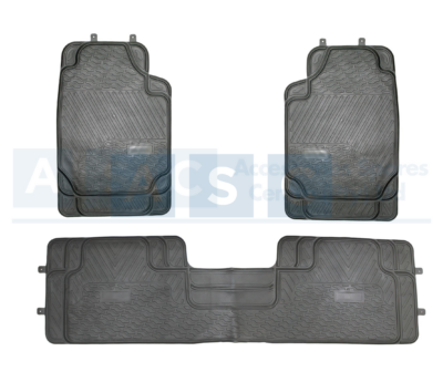 CAR MAT SET BLACK 3PCS PVC