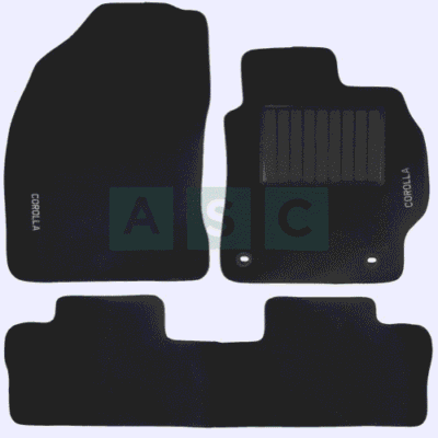 CARPET SET COROLLA BLACK 4PCS QUEST  /PROFESSIONAL 2012 ON