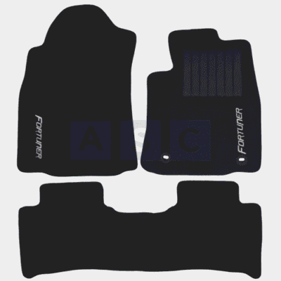 CARPET SET FORTUNER BLACK 4PCS