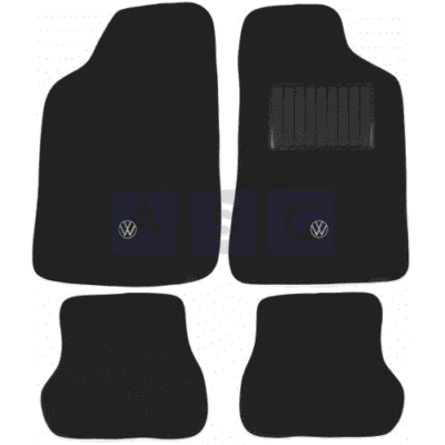 CARPET SET GOLF 2 BLACK 4PCS
