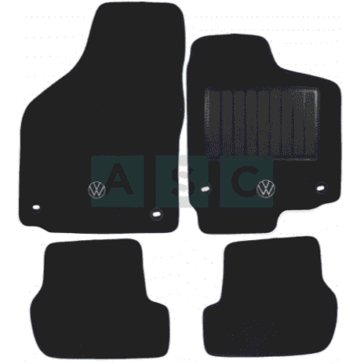CARPET SET GOLF 6 BLACK 4PCS