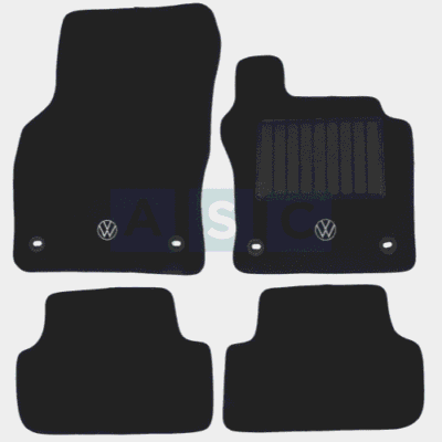CARPET SET GOLF 8 BLACK 4PCS