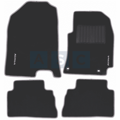 CARPET SET HYUNDAI KONA BLACK 4PCS