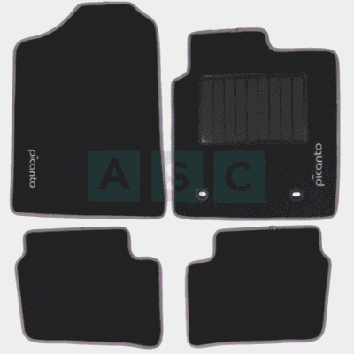 CARPET SET KIA PICANTO BLACK 4PCS