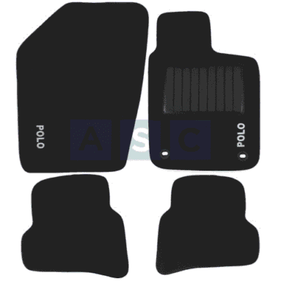CARPET SET POLO 6/VIVO BLACK 4PCS