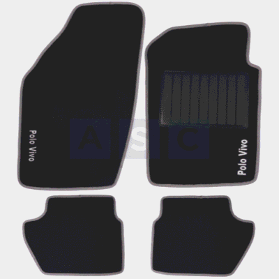 CARPET SET POLO VIVO BLACK 4PCS