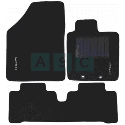 CARPET SET STARLET BLACK 4PCS