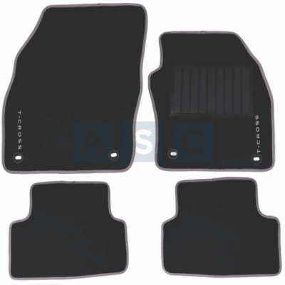 CARPET SET T-CROSS BLACK 4PCS