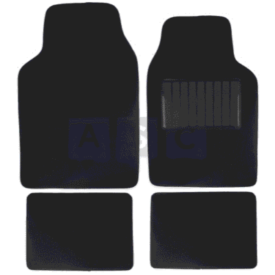 CARPET SET UNIVERSAL CARS BLACK 4PCS