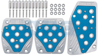 PEDAL PAD SILVER/BLUE