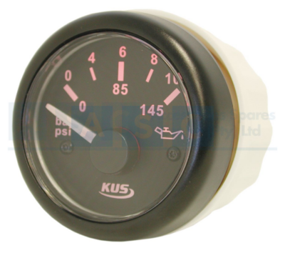 OIL PRESSURE GAUGE 52MM BLACK
