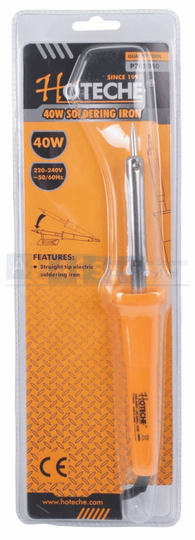 SOLDERING IRON 40W 220V-240V 50HZ POINTED TYPE 3PIN PLUG 1.2M CORD