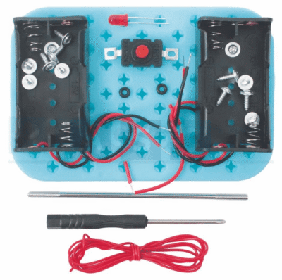 PROJECT ELECTRIC KIT FOR SCHOOL KIDS  WITH RESISTANT BAR AND LED LIGHT