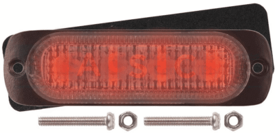 LED WARNING LAMP RED 12-24V 18FUNCT. 4w  5 wires strobe/ burst flash/ flash