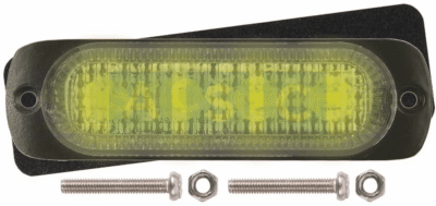 LED WARNING LAMP YELLOW 12-24V 18FUNCT. 4w  5 wires strobe/ burst flash/ flash