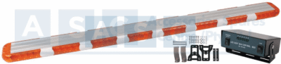 LED EMERG.BAR LAMP AMBER 10-30V 71X1LED W/AMBER LENS 8 FLASH PATTERN