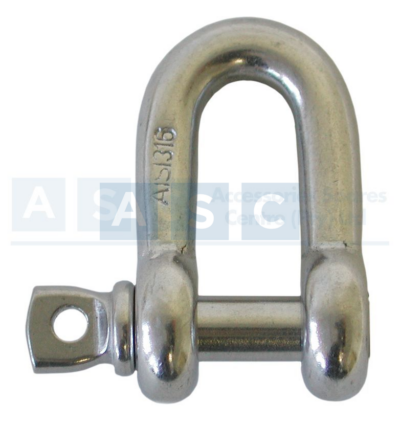 US S/PIN CH/SHACKLE 5MM 316SS
