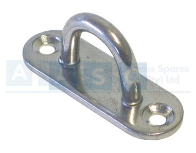 EYE PLATE OVAL 6MM 304SS