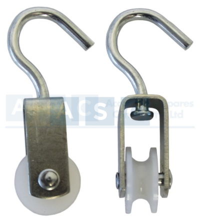 SINGLE PULLEY 25MM GALV.NYLON WHEEL WORK LOAD = 50KG