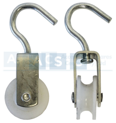SINGLE PULLEY 30MM GALV.NYLON WHEEL. WORK LOAD = 50KG
