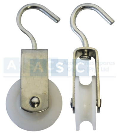 SINGLE PULLEY 40MM GALV.NYLON WHEEL WORK LOAD = 50KG