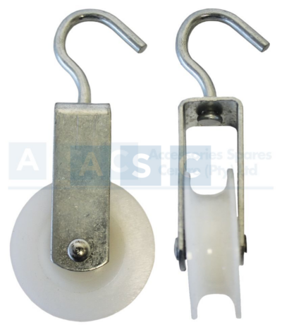 SINGLE PULLEY 50MM GALV.NYLON WHEEL WORK LOAD = 50KG