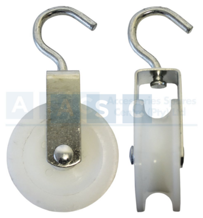 SINGLE PULLEY 60MM GALV.NYLON WHEEL WORK LOAD = 80KG