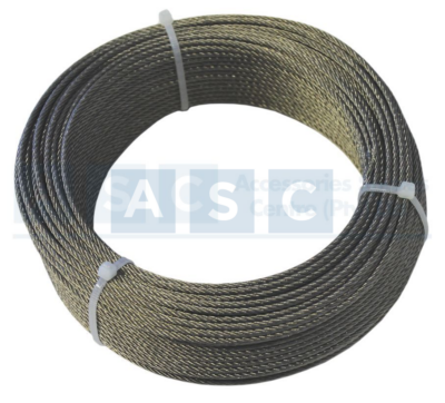 WIRE ROPE 2.5MM S316 CORE 7X7 50M ROLL