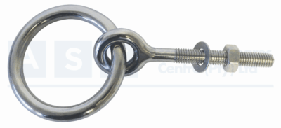 EYE BOLT W/WELDED RING 8MM 316SS