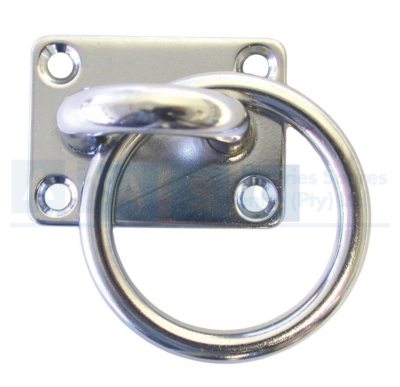 EYE PLATE W/RING 10MM 304SS