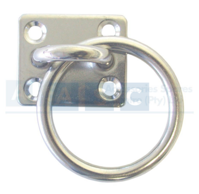 EYE PLATE W/RING 5MM 304SS