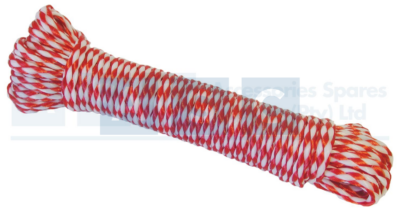 SKI-ROPE 10MM X 10M RED/WHITE