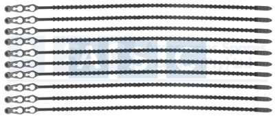 CABLE TIE BLACK REUSABLE 10PPB