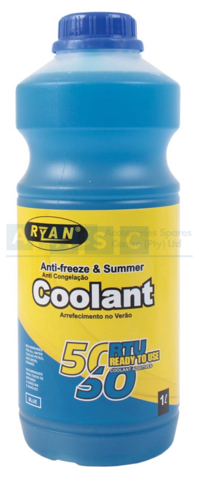 RYAN ANTI-FREEZE BLUE RTU 1L Ryan RTU 50/50 (50% MEG content)