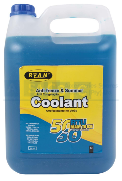RYAN ANTI-FREEZE BLUE RTU 5L Ryan RTU 50/50 (50% MEG content)