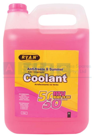 RYAN ANTI-FREEZE PINK RTU 5L Ryan RTU 50/50 (50% MEG content)
