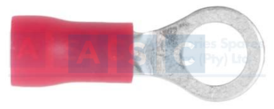 (100)RED RING TERMINAL 5.3MM
