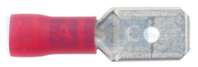 MALE TERMINAL RED 6.3MM