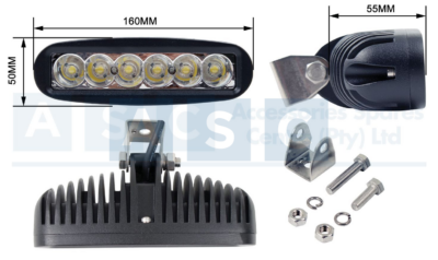 SPOT LAMP LED 6X3W 10-30V 875LM