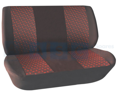 SEAT COVER BENCH FRT SET 2PC RED