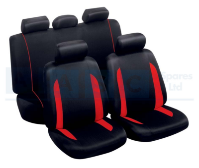 SEAT COVER 9PC RED SPA