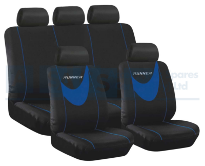 SEAT COVERS 9PCS BLUE MAMDIAL