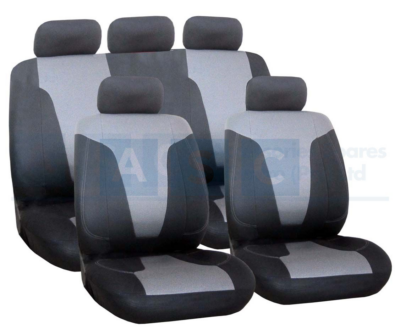 SEAT COVER 9PC GREY RAPID