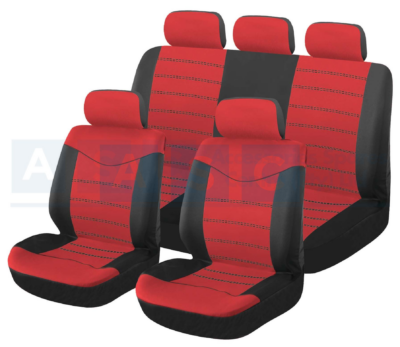 SEAT COVER 9PC RED X TYPE