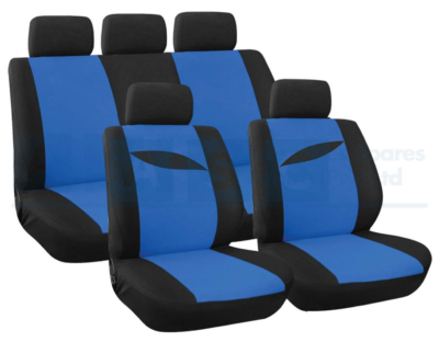 SEAT COVER 9PC BLUE LEAF