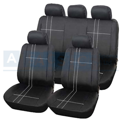 SEAT COVERS TREND WHITE/BLK 9PCS