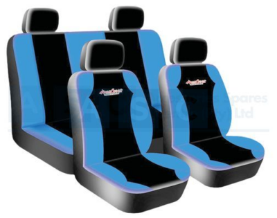 SEAT COVER 8PC BLUE WEST COAST