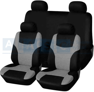 SEAT COVERS SKINI GY/BLK 9PCS