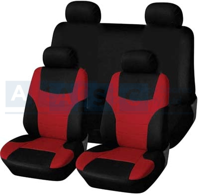 SEAT COVERS SKINI RED/BLK 9PCS