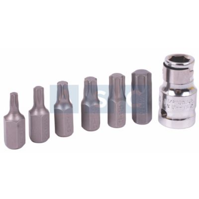 TORX BIT SET 1/2 DRIVE  7PCS 7PC TORX (25-30-40-45-50-55 & ADAPTOR)
